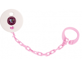 Attache-tétine Bordeaux Begles rosa claro