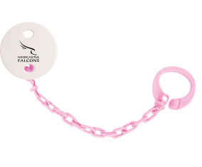 Attache-tetina Newcastle Falcons color rosa claro