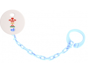 Attache-tétine Wales Rugby XV color Sky Blue