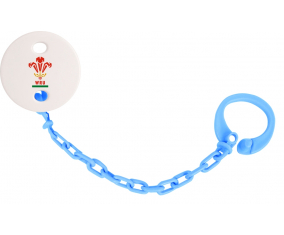 Attache-tétine Wales Rugby XV azul turquesa