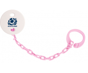 Attache-tetine Scotland Rugby XV color rosa claro