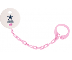 Attache-tetina Dallas Cowboys color rosa claro