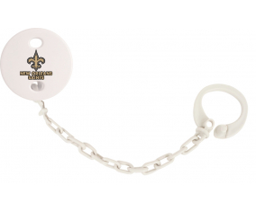 Attache-tetina new Orleans Saints White