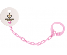 Attache-tetina new Orleans Saints de color rosa claro