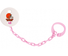 Attache-tetina Cleveland Browns color rosa claro