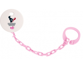 Attache-tétine Houston Texans color rosa claro