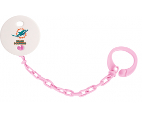 Attache-tétine Miami Dolphins de color rosa claro