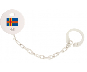 Attache-Bandera Tetina Aland Islas Color Blanco