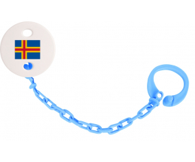 Attache-Tetina Flag Islas Aland azul turquesa