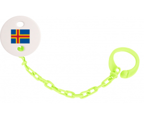 Attache-Color verde de las islas de bandera tetina
