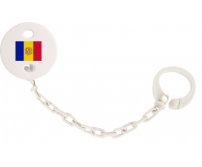 Attache-bandera tetina Andorra color blanco