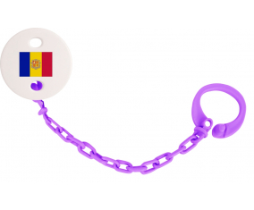 Attache-bandera tetina Andorra color violeta