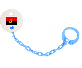 Attache-chupete Angola bandera azul turquesa
