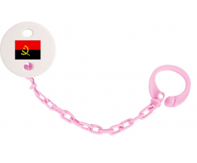 Attache-piruleta Angola bandera rosa claro