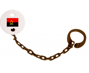 Attache-lollipop Angola Bandera Color Marrón