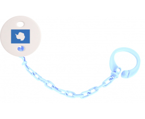 Attache-cielo azul antártico de bandera tetina