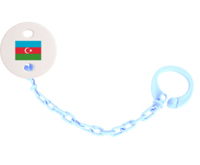 Attache-Bandera piruleta Azerbaiyán cielo azul