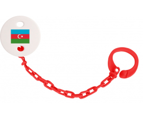 Attache-lemben bandera Azerbaiyán color rojo