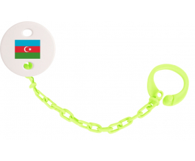 Attache-bandera verde de Azerbaiyán