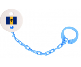 Attache-bandera tetina Barbados azul turquesa