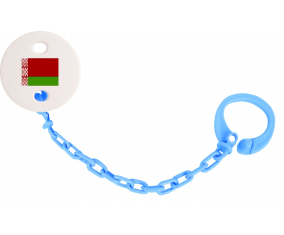 Attache-bandera tetina Bielorrusia color azul turquesa