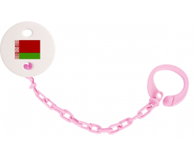 Attache-bandera tetina Bielorrusia color rosa claro