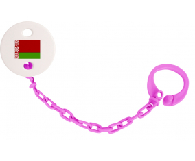 Attache-bandera tetina Bielorrusia color rosa fuschia