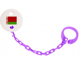 Attache-bandera tetina Bielorrusia color violeta