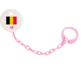 Attache-Bandera piruleta Bélgica rosa claro