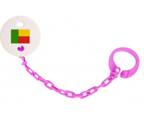 Attache-bandera tetina Benin color fuschia rosa