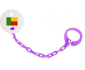 Attache-bandera tetina Benin color violeta