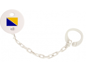 Attache-Bandera Tetina Bosnia y Herzegovina Blanco