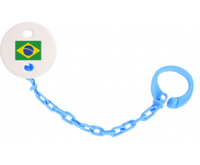 Attache-bandera tetina Brasil color azul turquesa