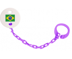 Attache-bandera tetina Brasil color violeta