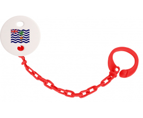 Attache-bandera tetina Territorio Británico del Océano Índico Color rojo