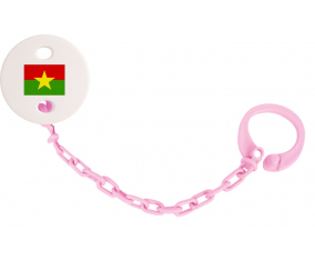 Attache-bandera tetina Burkina Faso color rosa claro