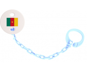 Attache-chupete Bandera Camerún color Sky Blue