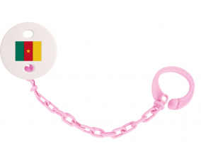 Attache-pacifier bandera camerunés rosa claro