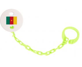Attache-piruleta de bandera verde de Camerún