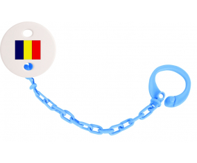 Attache-bandera tetina Chad azul turquesa