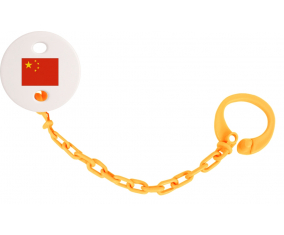 Attache-bandera piruleta China color naranja