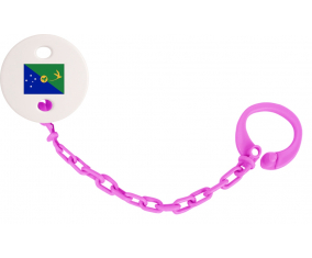 Attache-bandera tetina isla de Navidad fuschia rosa