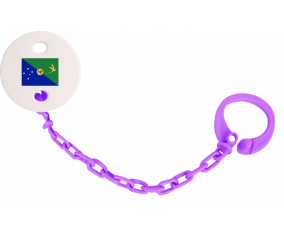Attache-Tetin Bandera Isla de Navidad Violeta Color