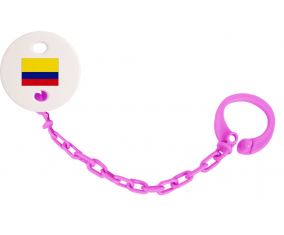 Attache-Bandera piruleta Colombia fuschia rosa