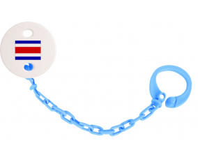 Attache-Bandera piruleta Costa Rica azul turquesa
