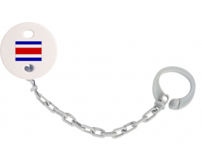 Attache-Bandera piruleta Costa Rica Gris