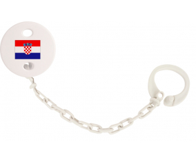 Attache-bandera tetina Croacia color blanco