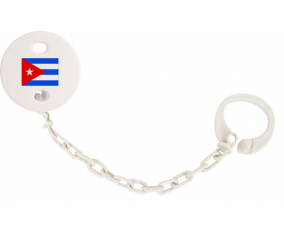 Attache-piruleta bandera Cuba color blanco