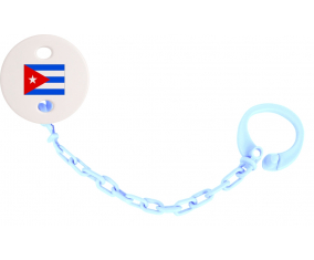 Attache-bandera piruleta Cuba color Sky Blue