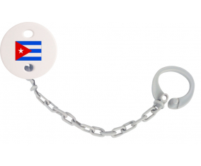 Attache-piruleta bandera Cuba color gris